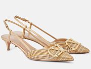 Valentino Garavani VLogo Signature 40 leather slingback pumps - 3
