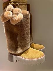 Celine Brown Fur Leather Boot - 2