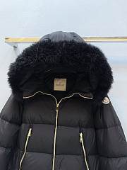 	 Moncler Laichefur Hooded Short Down Jacket Black - 6