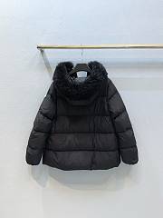 	 Moncler Laichefur Hooded Short Down Jacket Black - 2