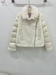 Moncler Turlet Mixed Media Jacket W/ Faux Fur Trim - 3