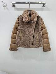 Moncler Turlet Mixed Media Jacket W/ Faux Fur Trim - 2
