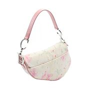 Dior Oblique Canvas Pink Saddle Bag - 5