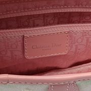 Dior Oblique Canvas Pink Saddle Bag - 3