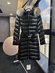 Moncler Leersie Hooded Shearling Long Down Jacket - 1