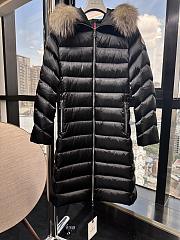 Moncler Leersie Hooded Shearling Long Down Jacket - 5