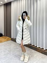 Moncler Fudson White Long Jacket - 1