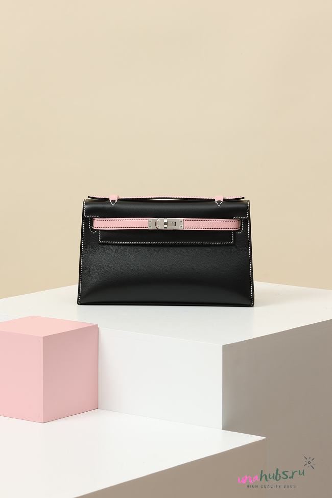 Hermes Kelly Swift Black Bag 22 x7 x13cm - 1