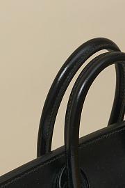 Hermes Birkin 25cm Black Swift Leather Bag - 4