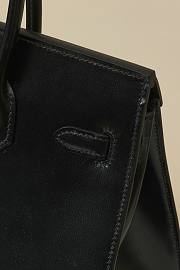 Hermes Birkin 25cm Black Swift Leather Bag - 2