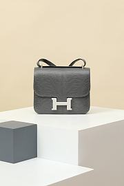 Hermes Constance Grey Lizard Bag - 19x15x5cm - 1