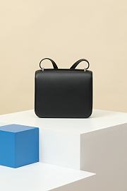 Hermes Constance Mini 19 shoulder bag in Black Monsieur leather with Lizard Palladium hardware - 6