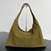 	 Bottega Veneta Large Hop Smooth silky calfskin In Green Suede - 54x24x13cm - 1