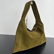 	 Bottega Veneta Large Hop Smooth silky calfskin In Green Suede - 54x24x13cm - 6