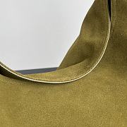 	 Bottega Veneta Large Hop Smooth silky calfskin In Green Suede - 54x24x13cm - 3