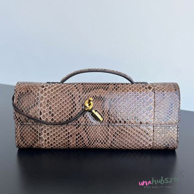 Bottega Veneta Andiamo Clutch  in python leather - 31x13x3cm - 1