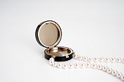 Chanel Long Necklace   Metal, Resin, Glass Pearls & Lambskin  Gold, Black & Pearly White - 4