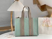 Chloe Woody Tote Bag In Linen  45*33*13cm - 1