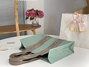 Chloe Woody Tote Bag In Linen  45*33*13cm - 4