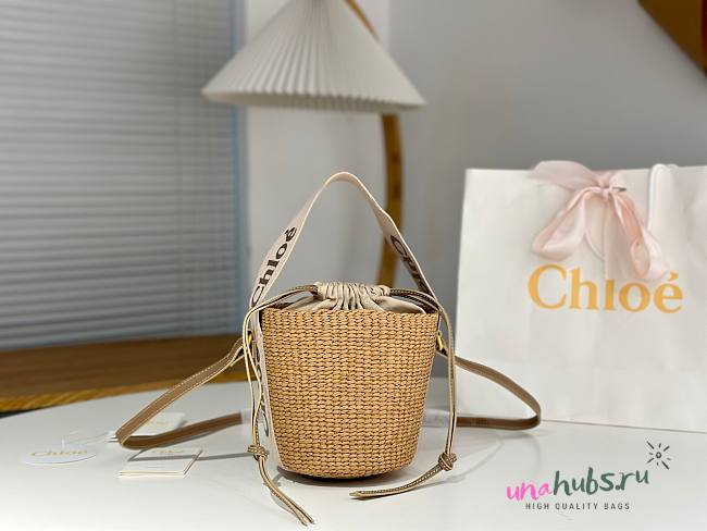 Chloe Woody Large hand braided basket - 17*16*16cm - 1