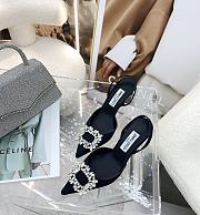 Jimmy Choo Square Buckle Drill Point Half Drag - 4
