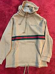 Gucci Cotton jersey hooded sweatshirt dress - 1