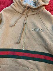 Gucci Cotton jersey hooded sweatshirt dress - 4