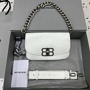 Balenciaga BB Shouder White Bag - 23.5x14cm - 1