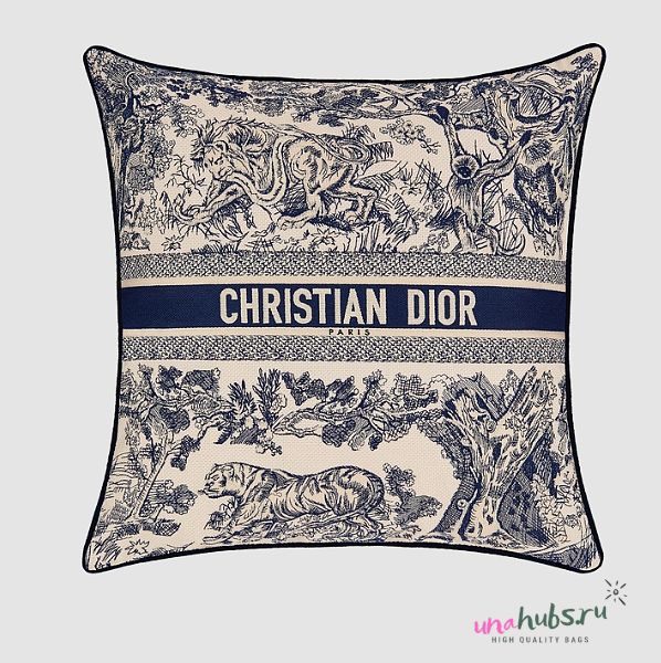 Dior Square Pillow Blue Toile de Jouy - 49x49cm - 1