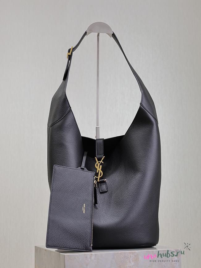 YSL Le 5 A & Hobo Bag Black Leather - 35*11*30CM - 1
