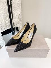 Jimmy Choo Coarse Glitter Pointy Toe Romy Pump - 5