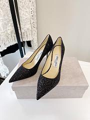Jimmy Choo Coarse Glitter Pointy Toe Romy Pump - 4