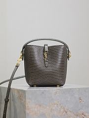 YSL LE 37 mini in shiny lizard - 15 x 13 x 6 cm  - 1