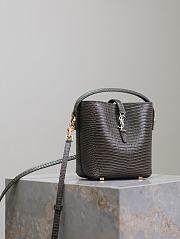 YSL LE 37 mini in shiny lizard - 15 x 13 x 6 cm  - 3