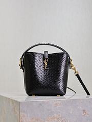 YSL LE 37 mini in black python leather - 15 x 13 x 6 cm - 1