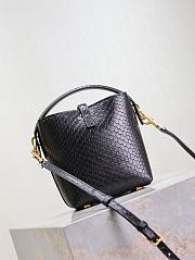 YSL LE 37 mini in black python leather - 15 x 13 x 6 cm - 6