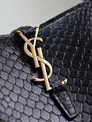 YSL LE 37 mini in black python leather - 15 x 13 x 6 cm - 4
