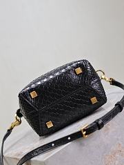 YSL LE 37 mini in black python leather - 15 x 13 x 6 cm - 3