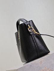 YSL LE 37 mini in black python leather - 15 x 13 x 6 cm - 2