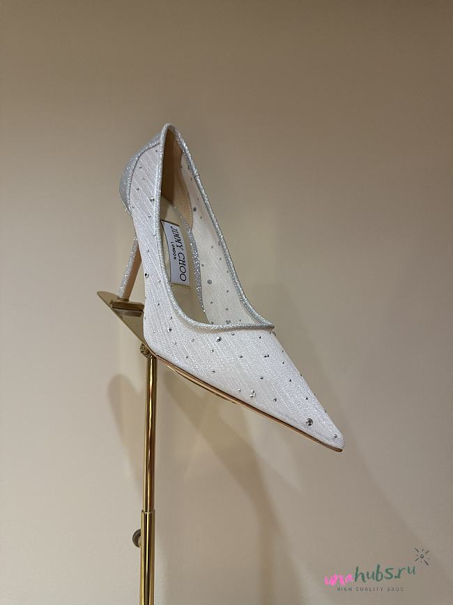 Jimmy Choose Mesh crystal embellishment pump 3 colors - 1