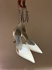 Jimmy Choo Stevie 85 Black Patent Leather Pumps - 1