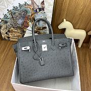Hermes Birkin 30cm Grey Ostrich - 4