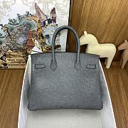 Hermes Birkin 30cm Grey Ostrich - 3