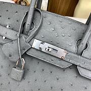 Hermes Birkin 30cm Grey Ostrich - 2