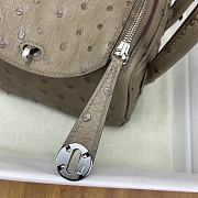 Hermes Mini lindy brown ostrich leather - 6