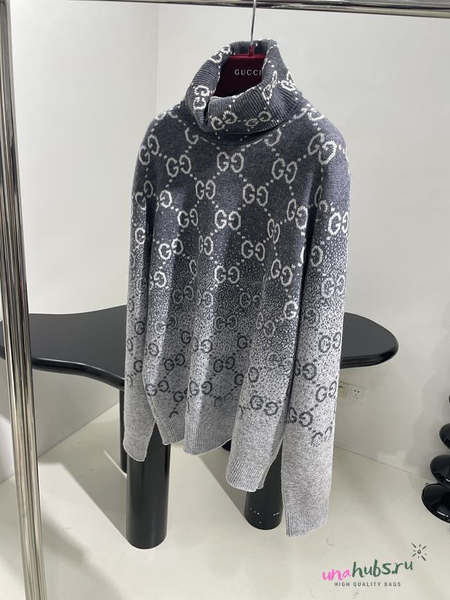 Gucci GG degradé wool jacquard turtleneck sweater - 1