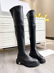Givenchy Black Leather Over High knee boot - 1