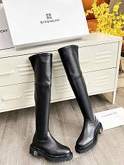 Givenchy Black Leather Over High knee boot - 5