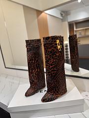 Givenchy Shark Lock boots in leopard print haircalf - 1
