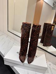 Givenchy Shark Lock boots in leopard print haircalf - 3